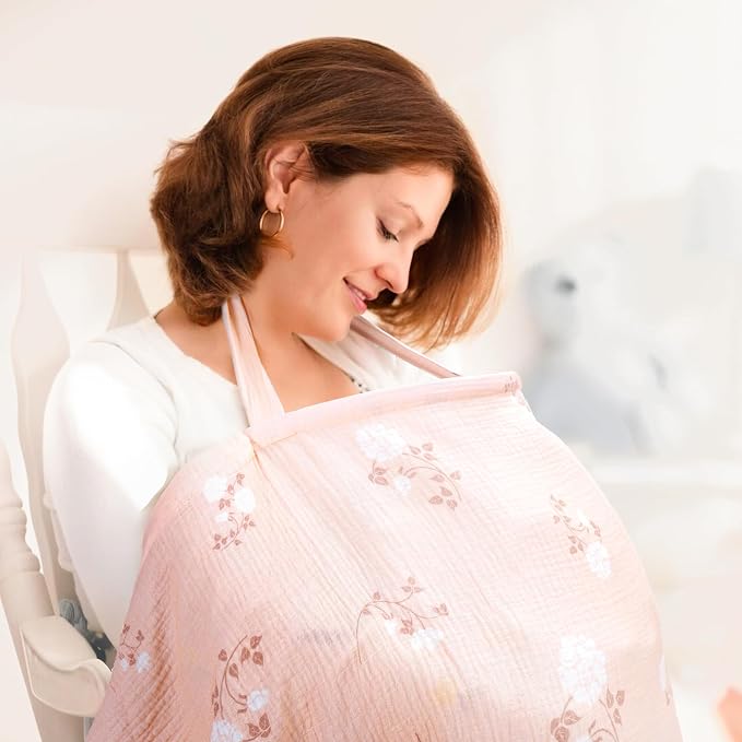 2 Pack Muslin Cotton Nursing Cover - Image 6