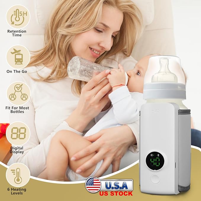 Portable Bottle Warmer for Travel, Instant Heating & Constant Warming, Portable - Image 8