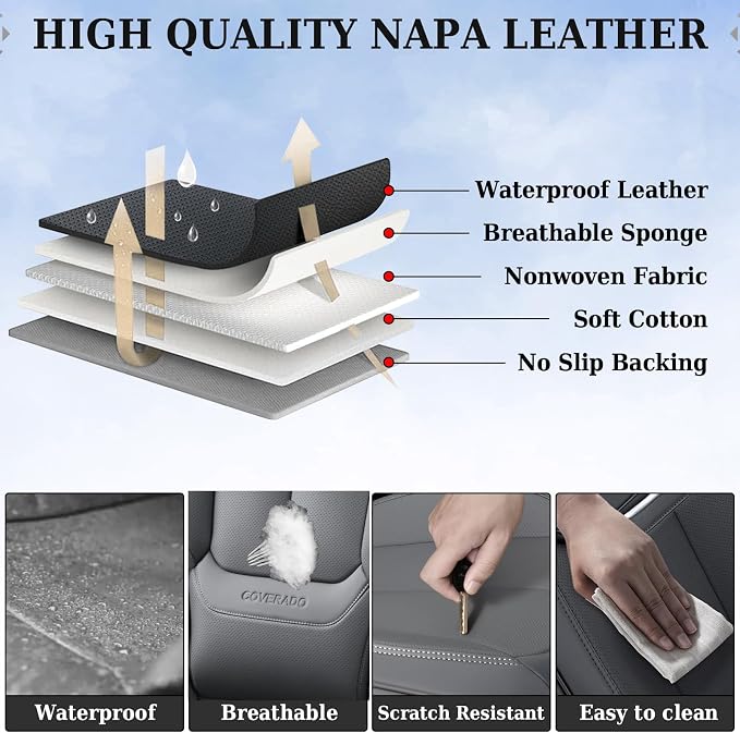 Coverado Universal Seat Covers Full Set, 5 Seats Universal Seat Covers - Image 6
