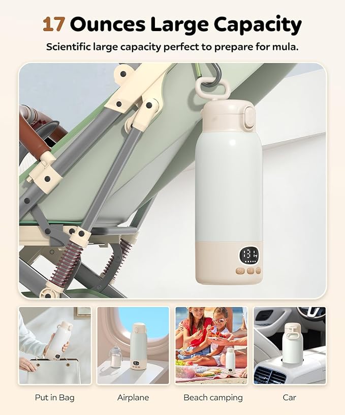 Portable Bottle Warmer for Travel, Milk Warmer for Breast Milk Formula & Water - Image 8