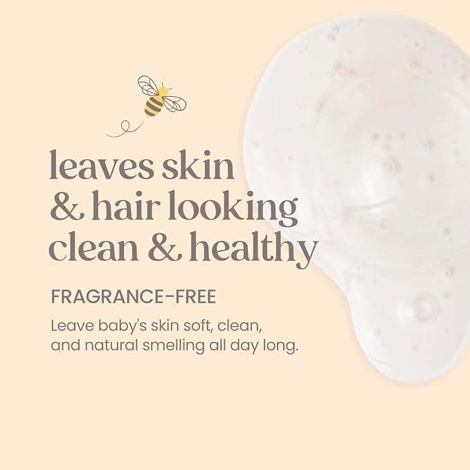 Burt's Bees Baby Sensitive Shampoo and Wash, Fragrance Free, Tear Free - Image 3