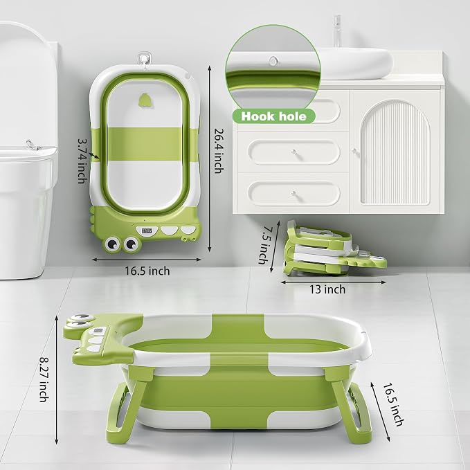 Collapsible Baby Bathtub for Newborn, Foldable Baby Bath Tub - Image 3
