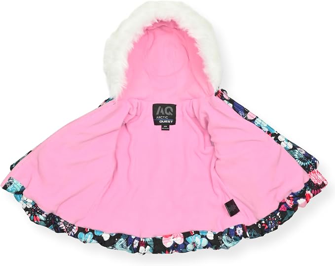 Arctic Quest Little Girls Bib Snow Pants and Ski Jacket Water-Resistant Snowsuit - Image 4