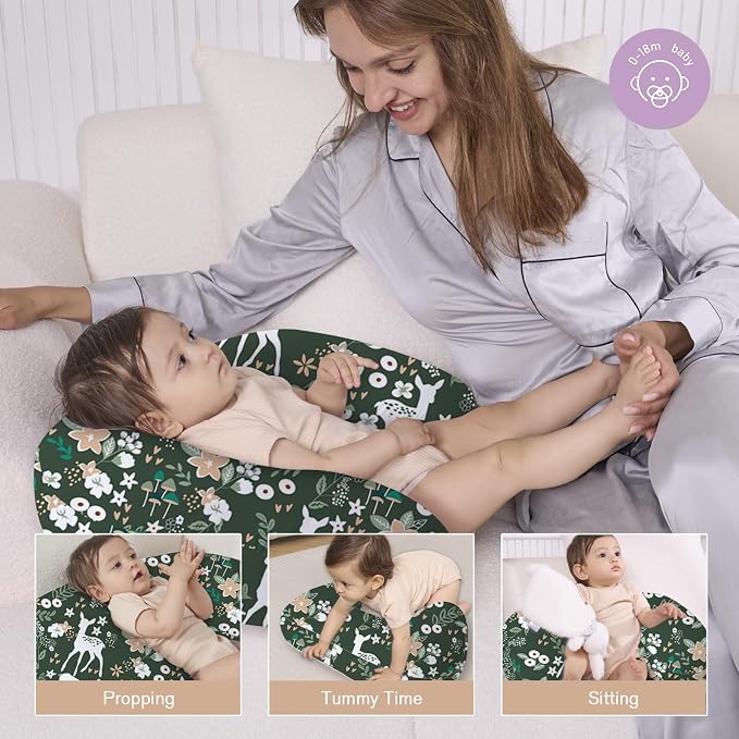 Little Grape Land Nursing Pillow, Upgraded Breast Feeding Pillow - Image 2