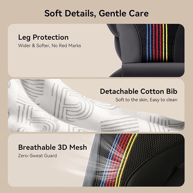 Baby Carrier with Hip Seat, BeBeBus 2-in-1 Ergonomic Newborn to Toddler Carrier - Image 5