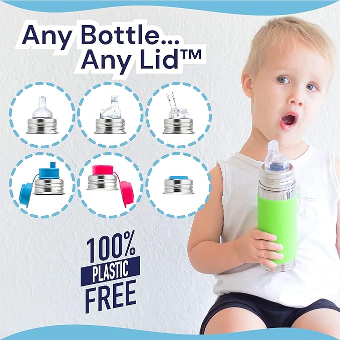 Pura Kiki 9oz/260ml Stainless Steel Insulated Sippy Bottle w/Sleeve, - Image 7