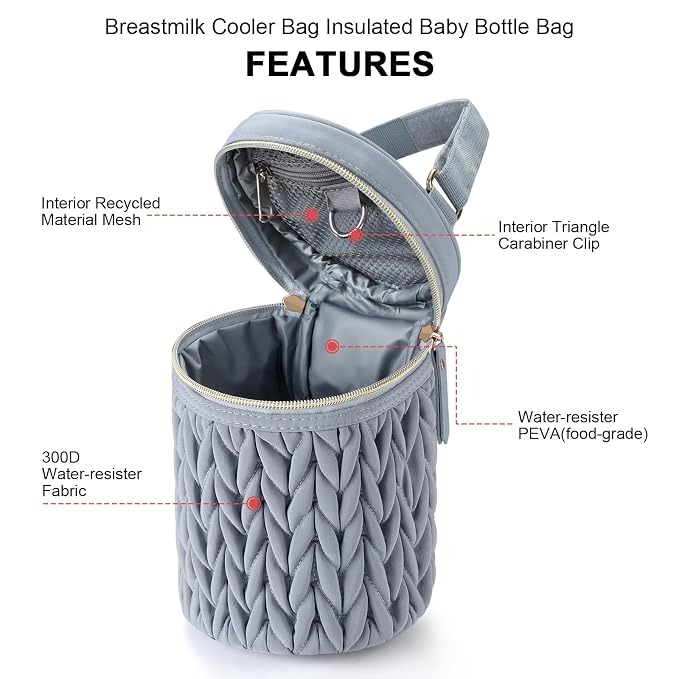 Accmor Breastmilk Cooler Bag, Insulated Baby Bottle Cooler Tote Bags - Image 5