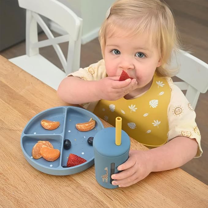 Baby Silicone Bibs 2 Sets Baby Bibs - Image 7