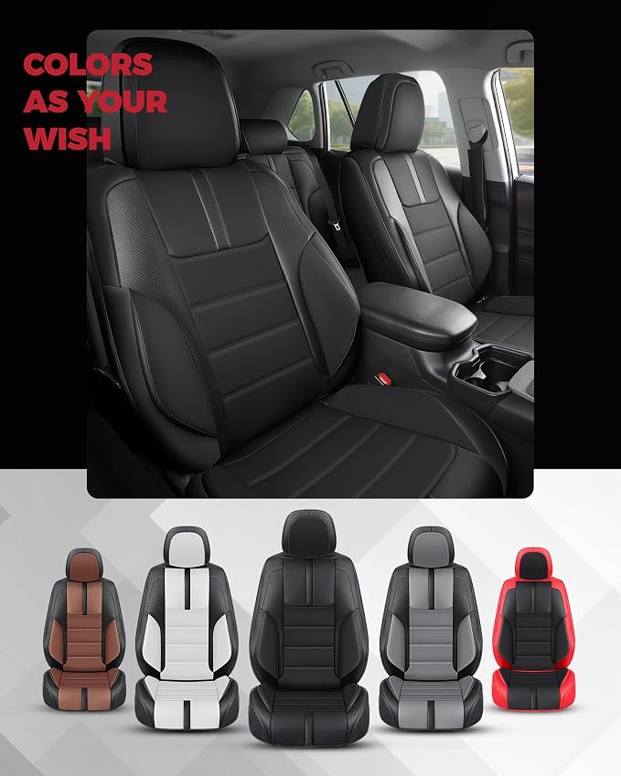 FREESOO Black Car Seat Covers Full Set - Image 8