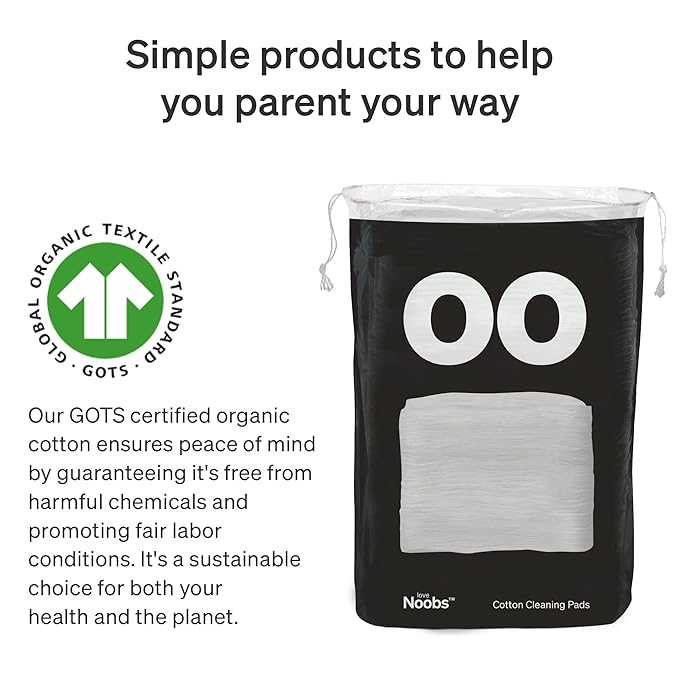 Baby Cotton Pads for Diaper Change by LoveNoobs, Ultra Soft 100% Organic Extra - Image 2