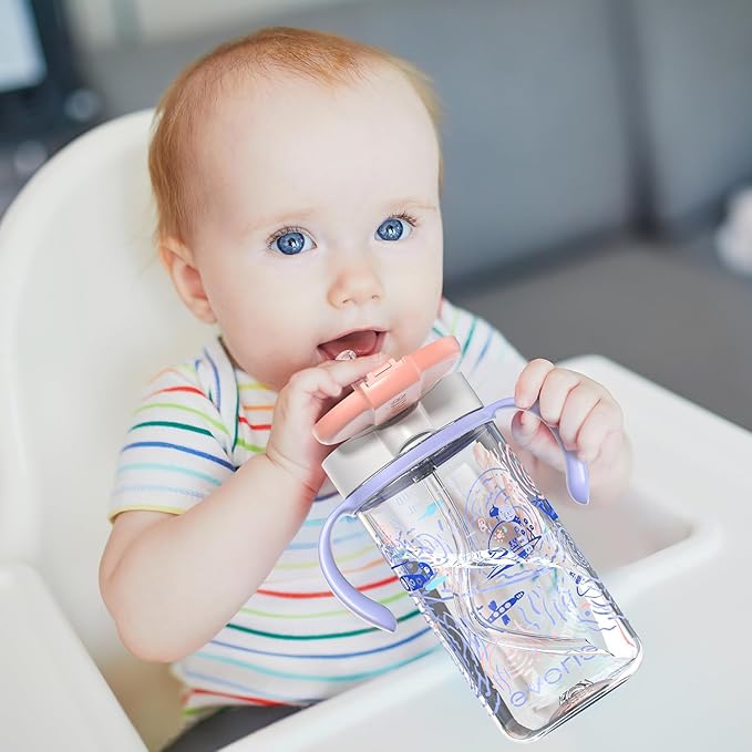 Evorie Tritan Spill Proof Toddler Straw Sippy Cup, 10 oz - Image 8