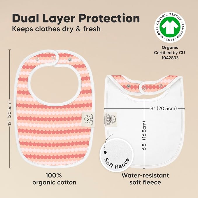 8-Pack Organic Baby Bibs for Boys, Girls - Image 3