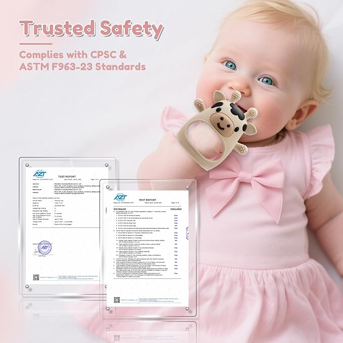 2 Pack Baby Teething Toys 0-6 6-12 Months, Adjustable Anti Dropping Wrist - Image 3