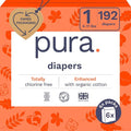 Pura Size 1 Eco-Friendly Diapers Hypoallergenic, Soft Organic Cotton Comfort by MyPura