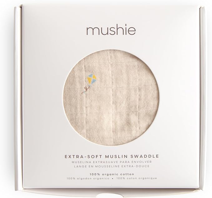 mushie Muslin Baby Swaddle Blanket | 100% Organic Cotton - Image 2