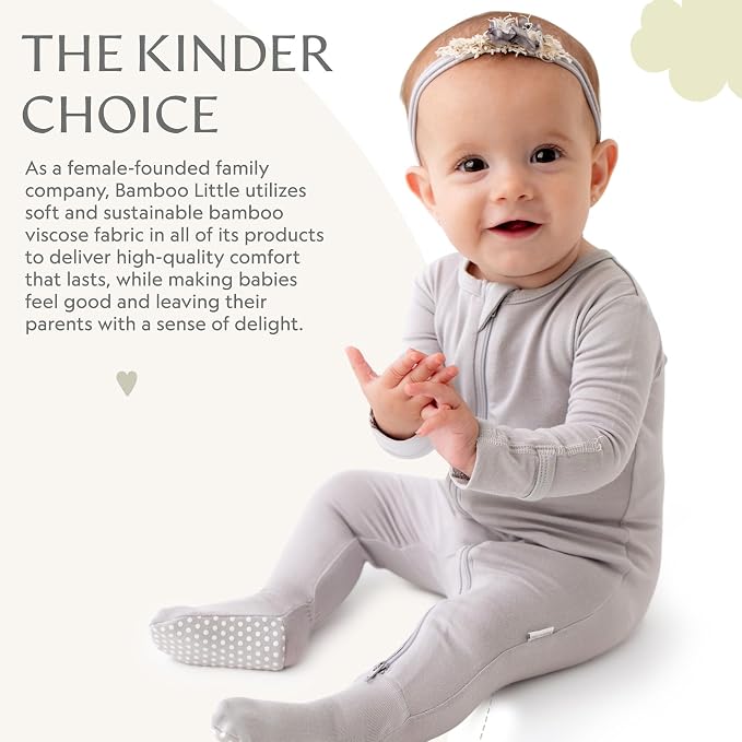 Bamboo Little Soft Baby Footie Pajamas, Baby Clothes, Newborn Sleepers - Image 6