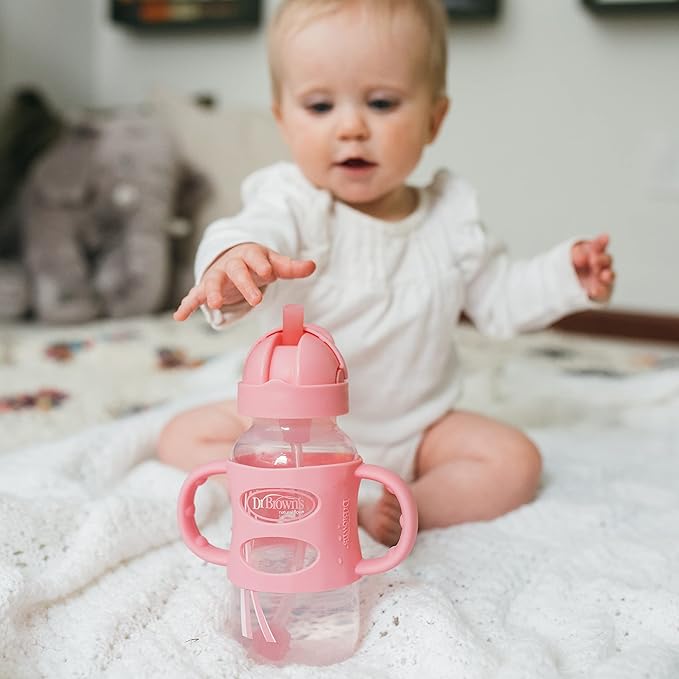 Dr. Brown's Milestones Wide-Neck Sippy Straw Bottle - Image 3