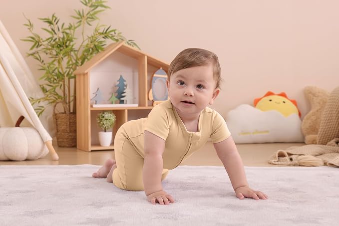 GUISBY Footless Short Sleeve Baby Pajamas - Image 7