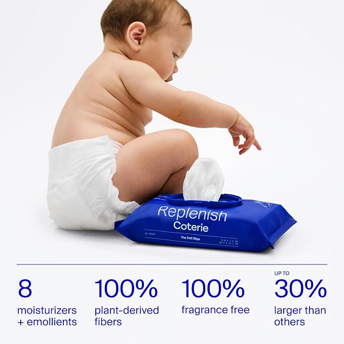 Coterie Baby Soft Wipe for Sensitive Skin, Hydrating Moisturizers and Emollients - Image 2