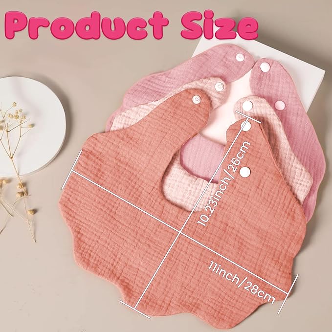 Baby Bibs Muslin Drool Teething Drooling Bibs - Image 4