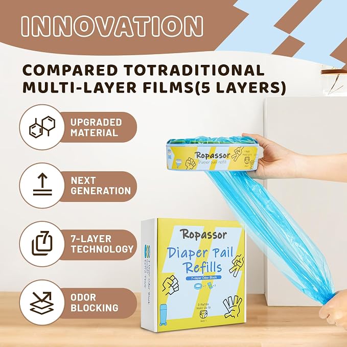 Diaper Pail Refill Bags for Genie Complete/Expressions & Munchkin Step Diaper - Image 3