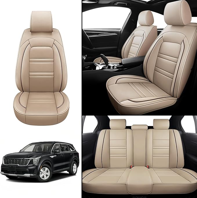 Seat Covers for kia Sorento 2003-2025 | 5-Seats Leather Seat Covers - Image 2