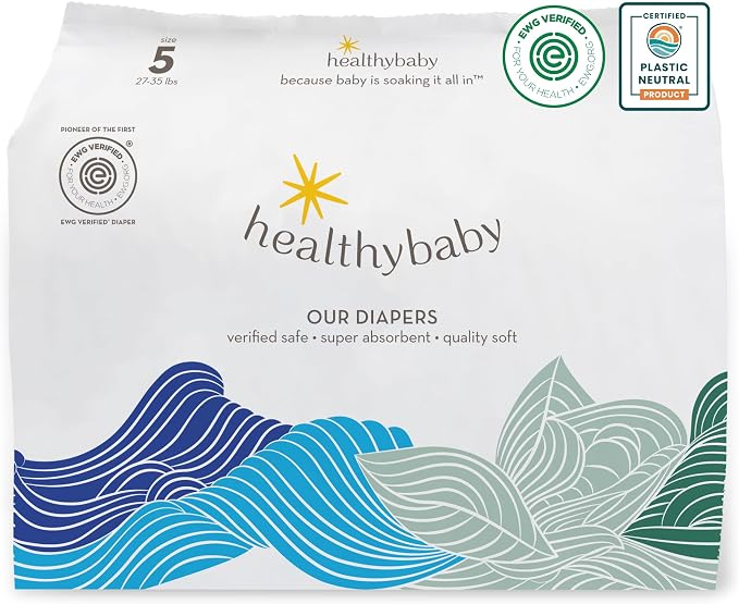 Our Diapers | EWG Verified Safe & Plant-Based Diapers | Leak Protection | Soft by HealthyBaby
