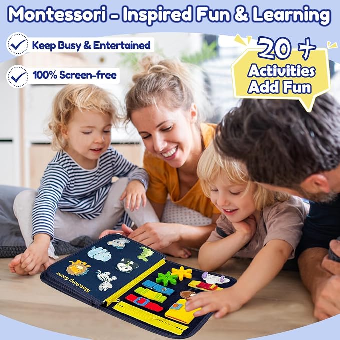 Qizfun Busy Board Montessori Toy - Image 2