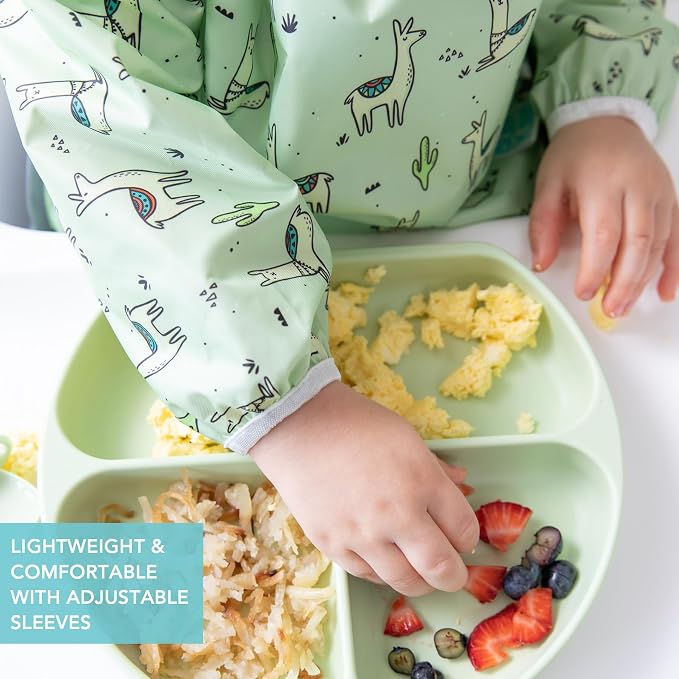 Bumkins Sleeved Bib for Girl or Boy, Baby and Toddler for 6-24 Mos, Essential - Image 3