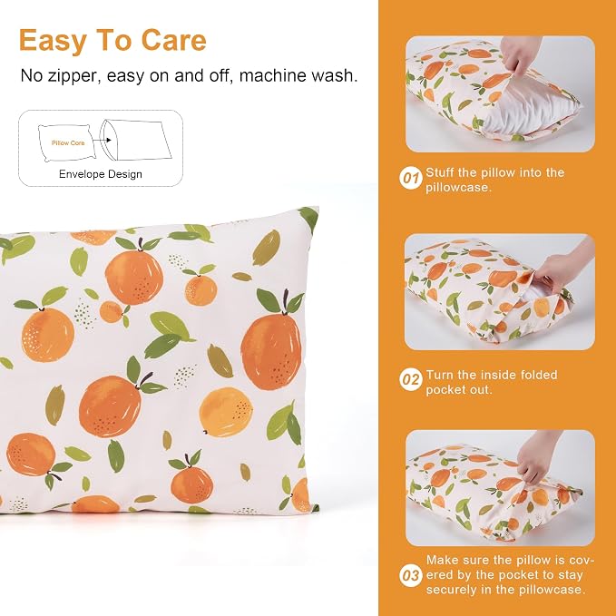 TILLYOU Toddler Pillowcases 13 x 18 Travel Pillow Case 2 Pack, Kids Pillowcases - Image 3