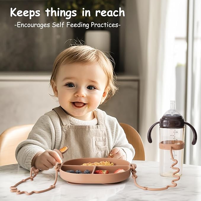 Baby Plates with Suction Silicone Baby Spoons Divided Baby Plates Silicone Baby - Image 5