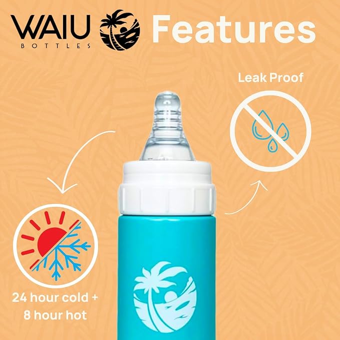 Waiu Insulated Stainless Steel Baby Bottle BPA-Free | Keeps Drinks Hot - Image 4