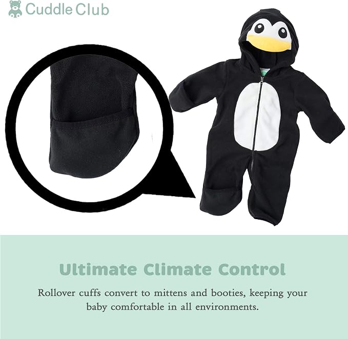 Cuddle Club Fleece Baby Bunting Bodysuit - Image 2