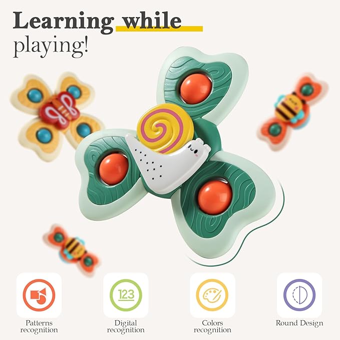 ALASOU 3PCS Suction Cup Spinner Toys - Image 4