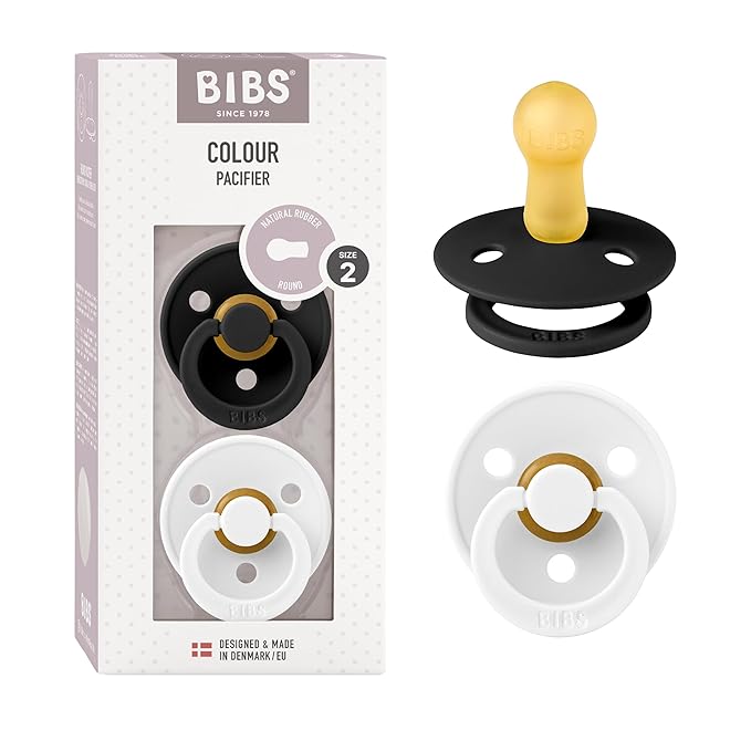 BIBS Pacifiers Colour Collection | Natural Rubber Baby Pacifier | Set of 2 by BIBS