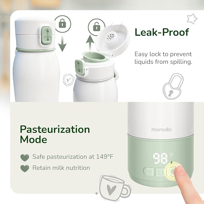 Portable Milk Warmer for Travel, Pasteurization Mode, 17 oz Capacity, 3 Min - Image 9