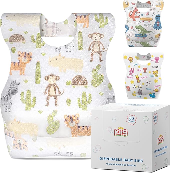 KIIS Disposable Baby Bibs for Baby Boys and Girls by KIIS