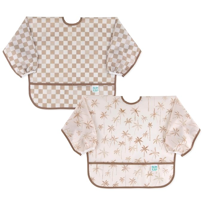 Bumkins - Sleeved Bib - For Boys & Girls, Babies & Toddlers 6-24 Months - by Bumkins