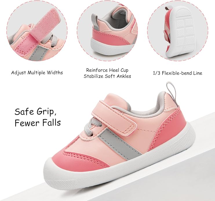 Baby Shoes Boys Girls Barefoot Wide Toe Box Zero Drop First Walkers PU Leather - Image 4