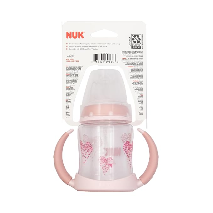 NUK Learner Cup, 5 Oz, Soft Spout, Easy-Grip Handles, BPA Free, Spill Proof - Image 9