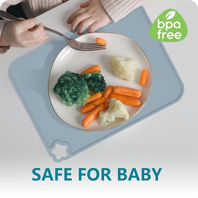 Cutebe Silicone Placemat for Toddles Kids Non-Slip Reusable Portable Kids - Image 7