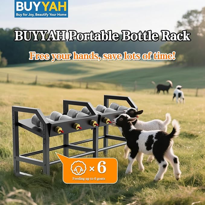 Portable Bottle Rack, Calf Bottle Holder, Free Standing Bottle Feeder Rack - Image 2