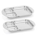 Children's Stainless Steel Divided Plates | Education Series | Premium 304 | by Kiddobloomchildrensproductstoinspirehope