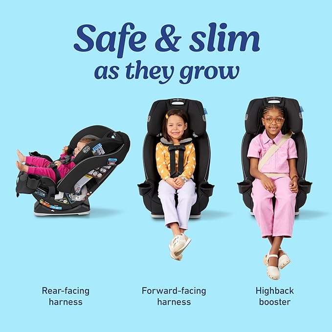 Graco Slimfit 3-in-1 Convertible Car Seat, Ultra-Space-Saving Design, Suitable - Image 2