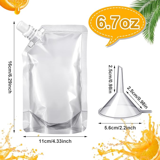 Meanplan 100 Pcs Plastic Pouches Bulk Reusable Squeeze Pouches Clear Plastic - Image 2