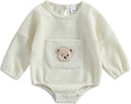 Douhoow Cute Baby Sweatshirt Romper Waffle Knit Baby Clothes Infant Girl Boy by DouhoowBabyKidsClothes