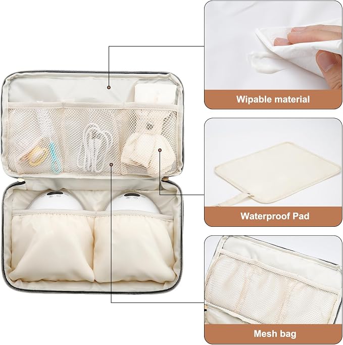 Breastmilk Cooler Bag with 6 Ice Pack, Wearable Breast Pump Bag Compatible with - Image 4