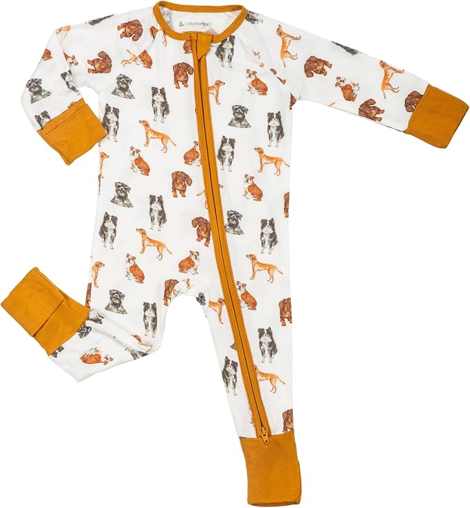LollyBanks Baby Pajamas, 2-Way Zipper Romper, 95% Viscose Made from Bamboo and by LollyBanks