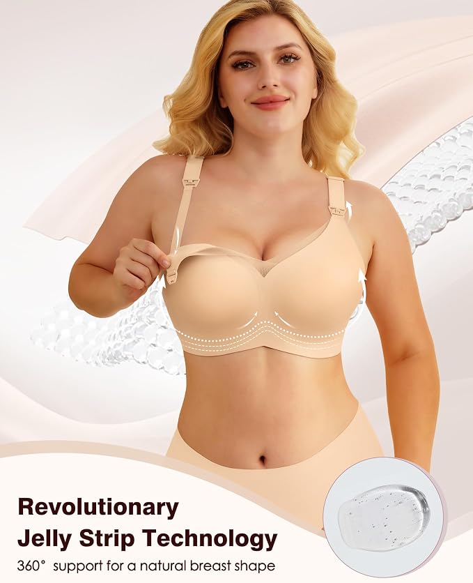 As Fairy Nursing Bras for Breastfeeding Mesh Lace Seamless Maternity Bra - Image 4