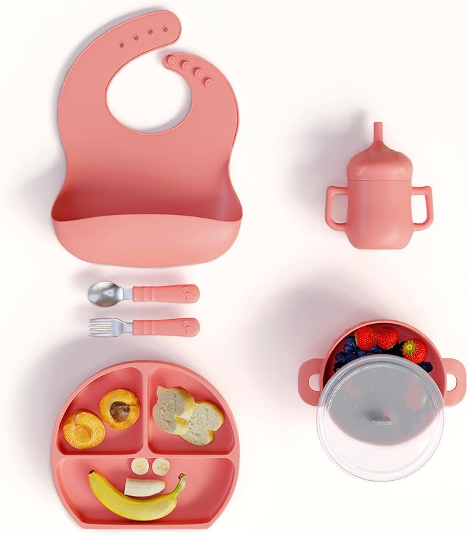 mimi & kiki BPA-Free Silicone Baby Feeding Set, Baby Plates and Bowls Set - Image 9